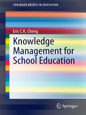 cover image of Knowledge Management for School Education